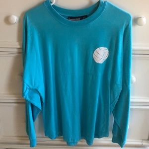 Blue Volleyball Long Sleeve Shirt